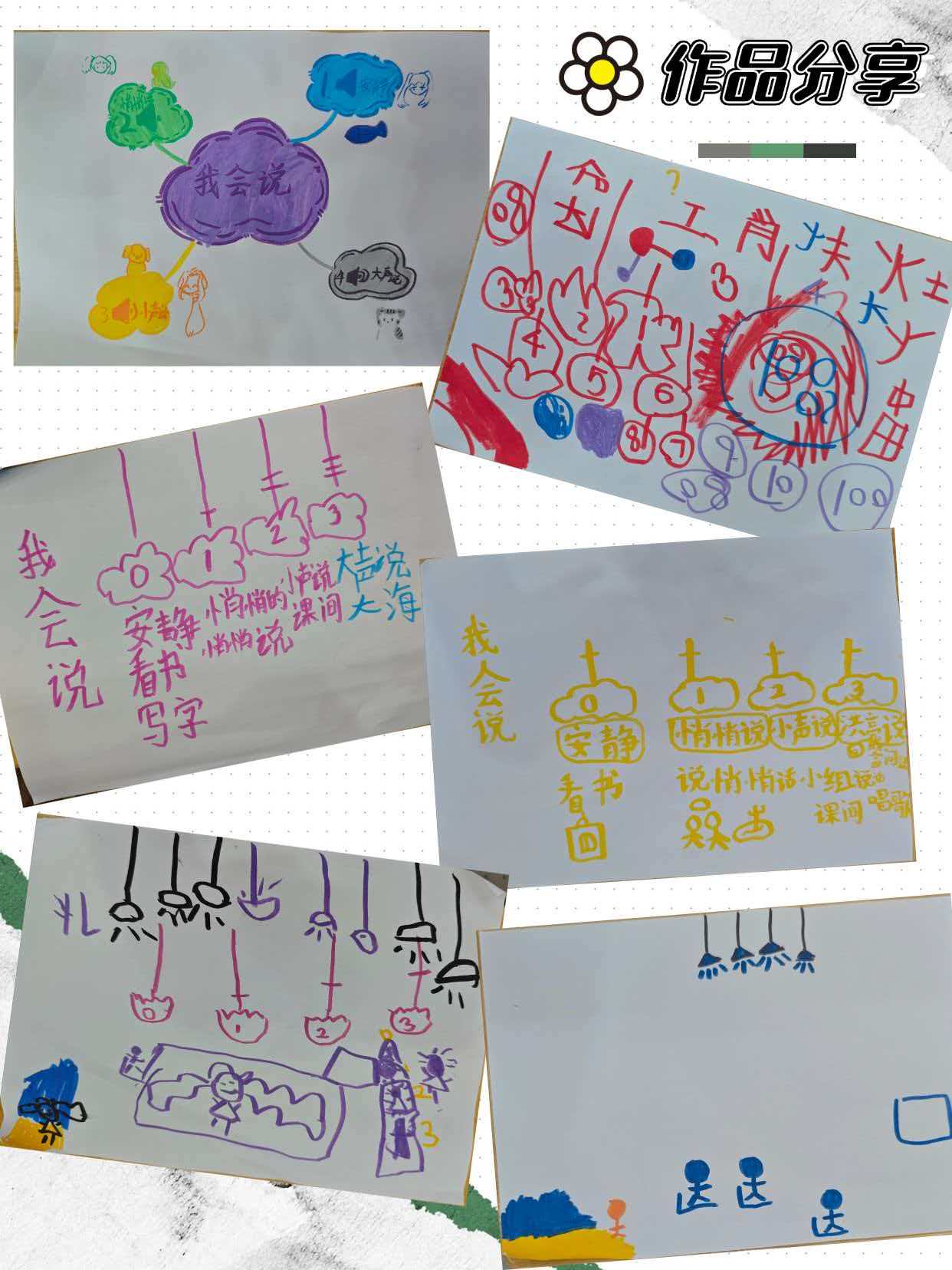 白板展示：情绪小怪兽+我会说